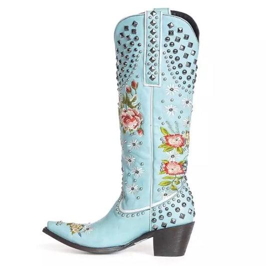 Wildflower Block-Heel Boots