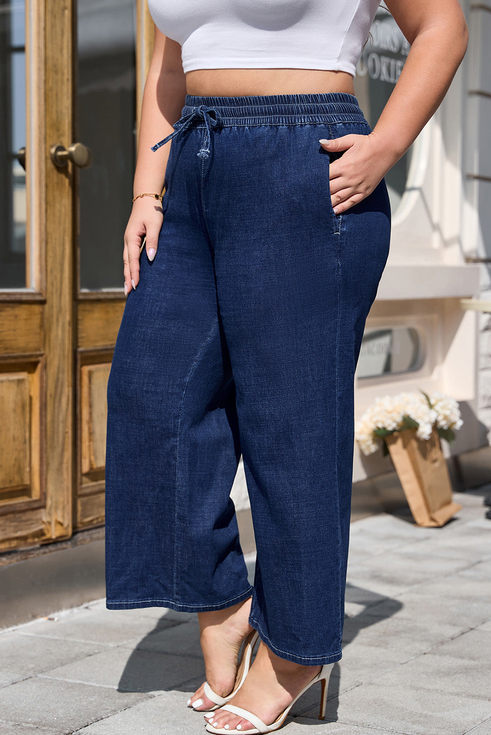 Analeia Wide Leg Casual PLUS Jeans-4