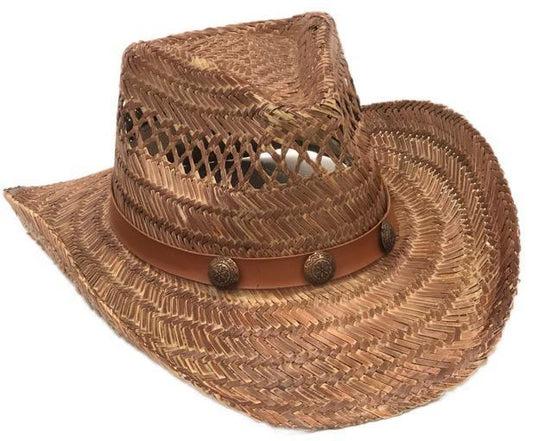 ‘Wild West’ Natural Stain Cowboy Hat-1