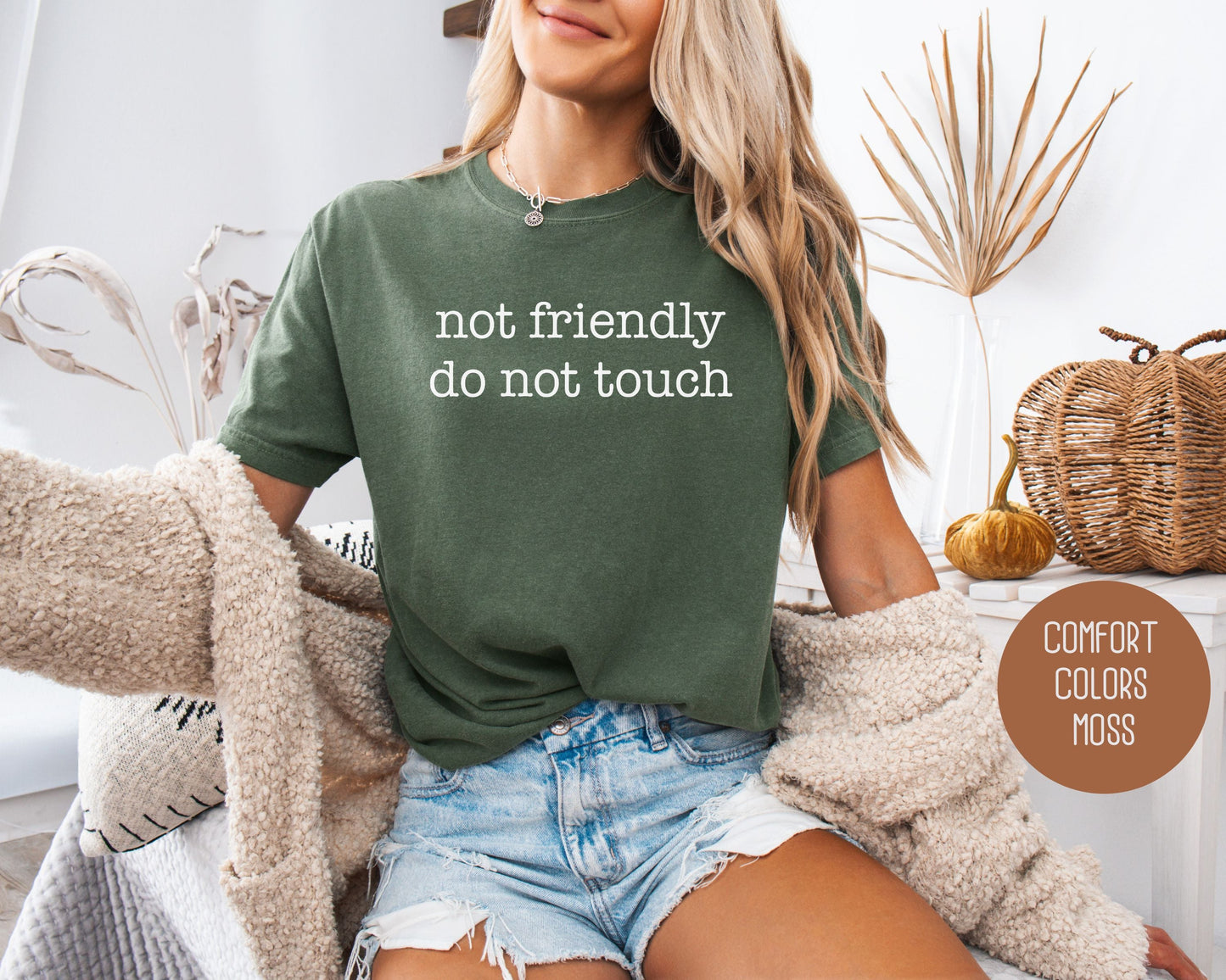 Not Friendly Do Not Touch Comfort Colors Shirt-9