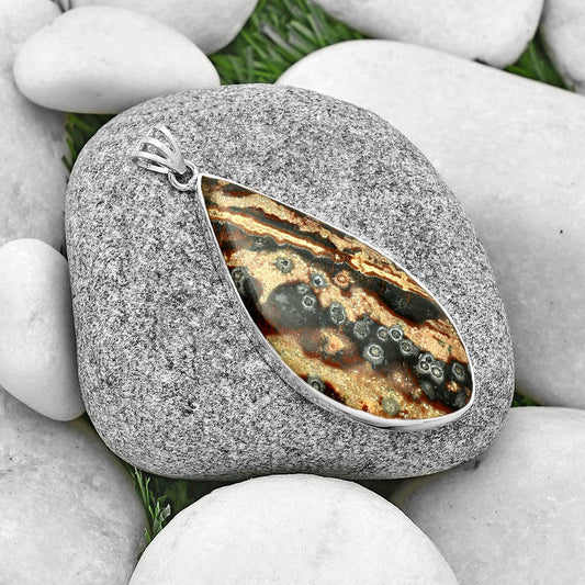 Natural Viper Skin Jasper Pendant P-1001 SDP128335-1