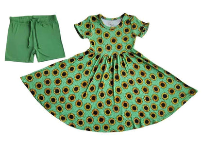Short Sleeve Dress & Short Set