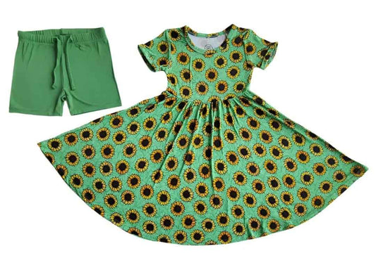 Short Sleeve Dress & Short Set