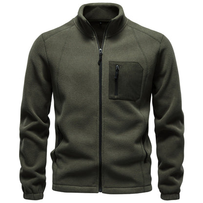 Long sleeved zipper jacket for men