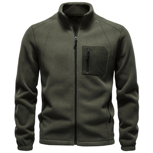 Long sleeved zipper jacket for men