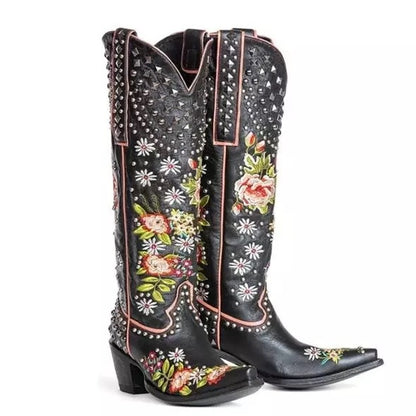 Wildflower Block-Heel Boots