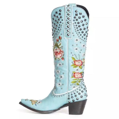 Wildflower Block-Heel Boots