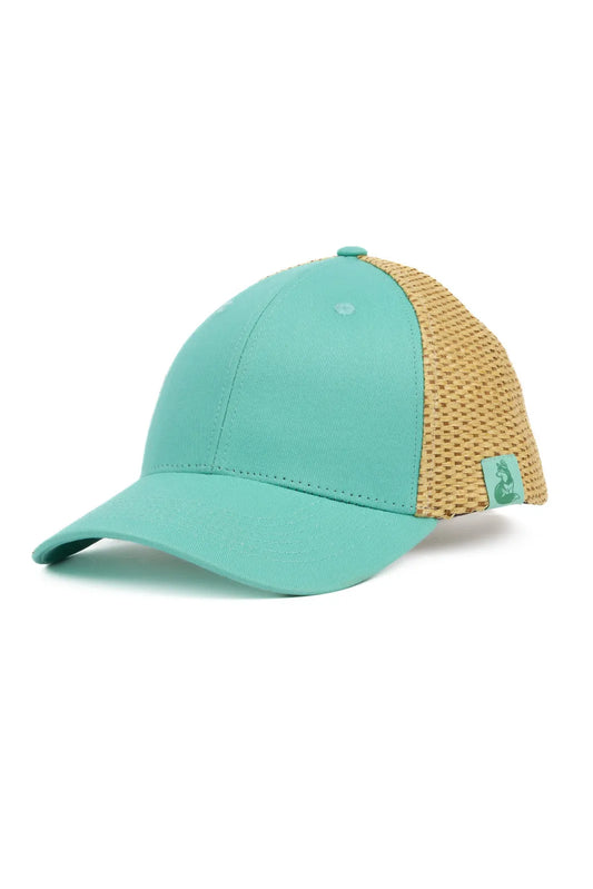Island Vibes Baseball Cap with Raffia-0