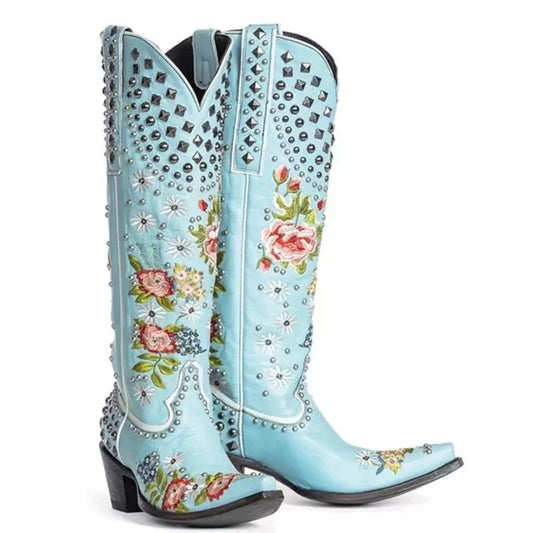 Wildflower Block-Heel Boots
