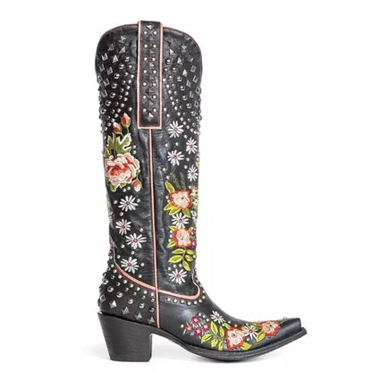 Wildflower Block-Heel Boots