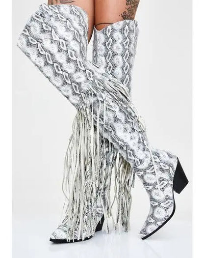 Dixie Sunset Over-the-Knee Western Boots