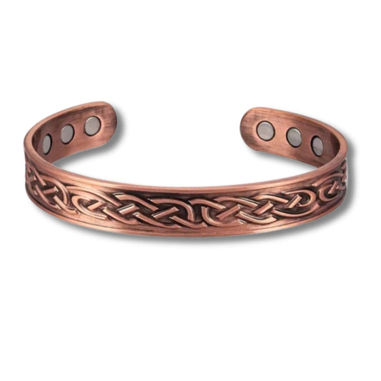 Men's Celtic Copper Bangle - Magnetic Energy-0