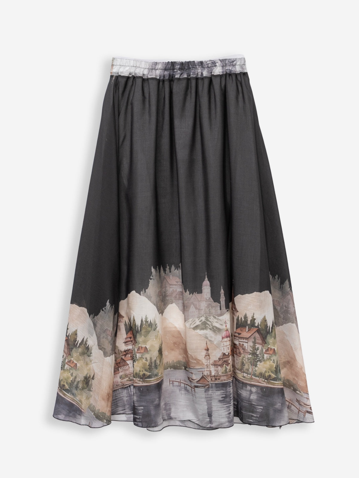 Women's skirt with silk