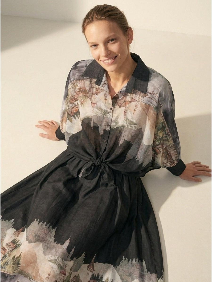 Women's skirt with silk