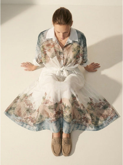 Women's skirt with silk