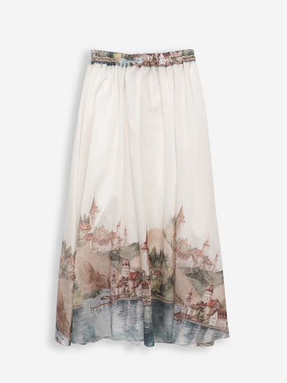 Women's skirt with silk