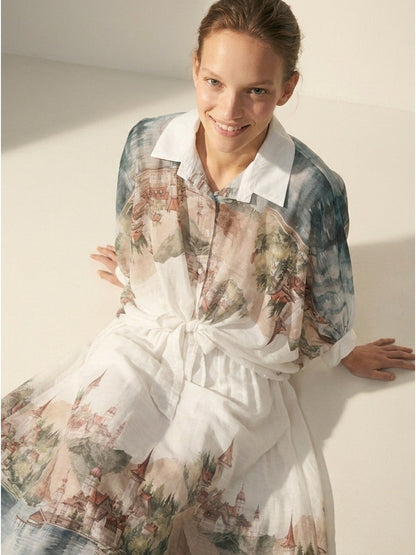 Women's skirt with silk