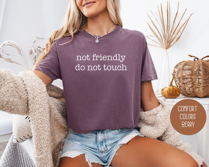 Not Friendly Do Not Touch Comfort Colors Shirt-2