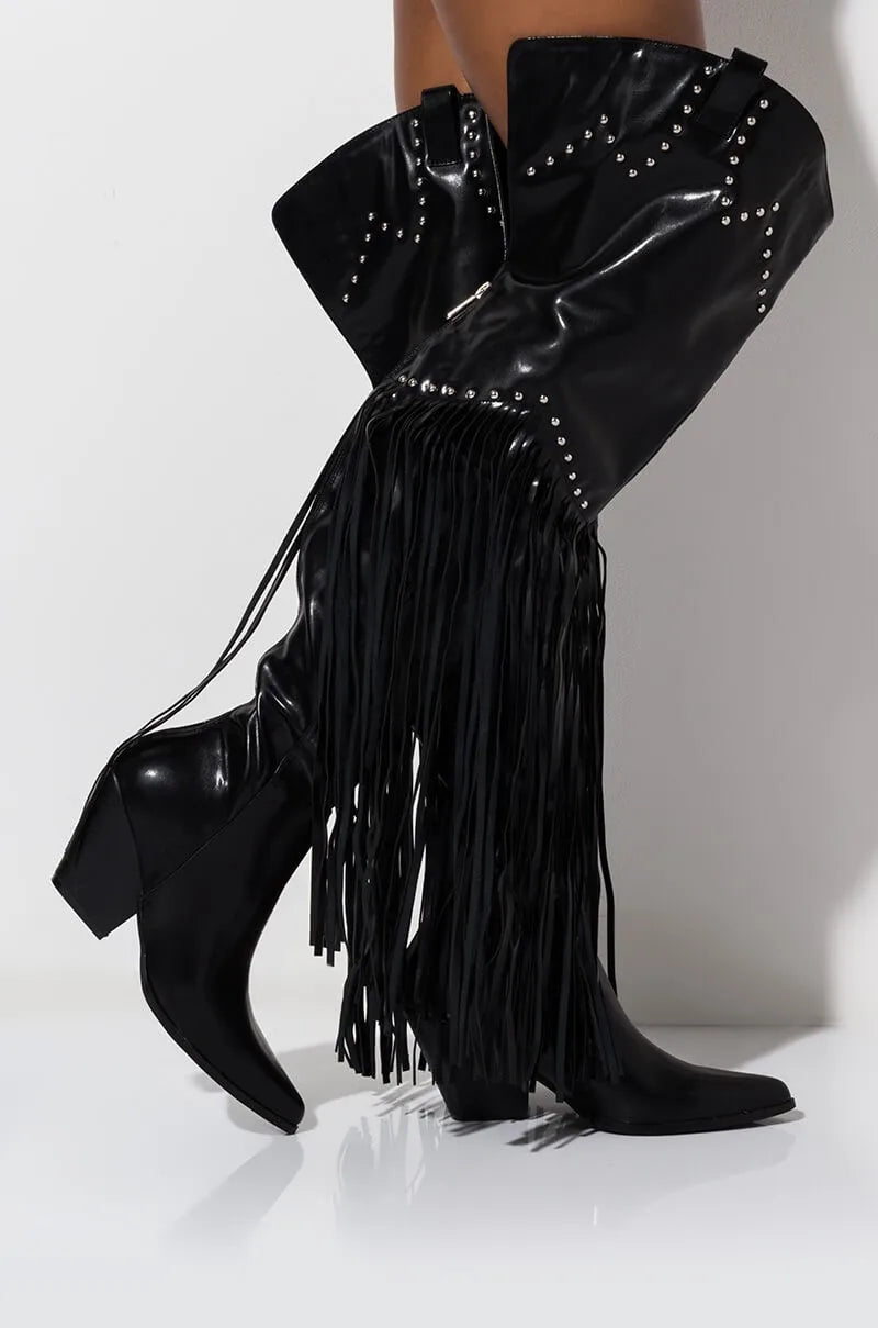 Dixie Sunset Over-the-Knee Western Boots