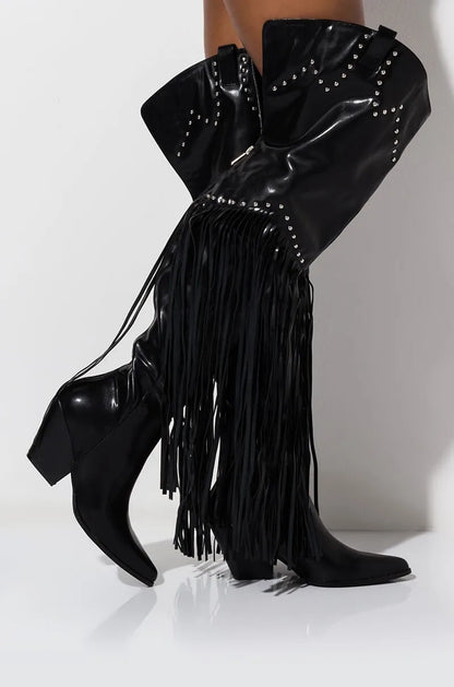 Dixie Sunset Over-the-Knee Western Boots