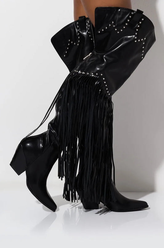 Dixie Sunset Over-the-Knee Western Boots