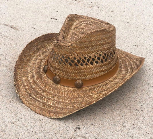 ‘Wild West’ Natural Stain Cowboy Hat-0