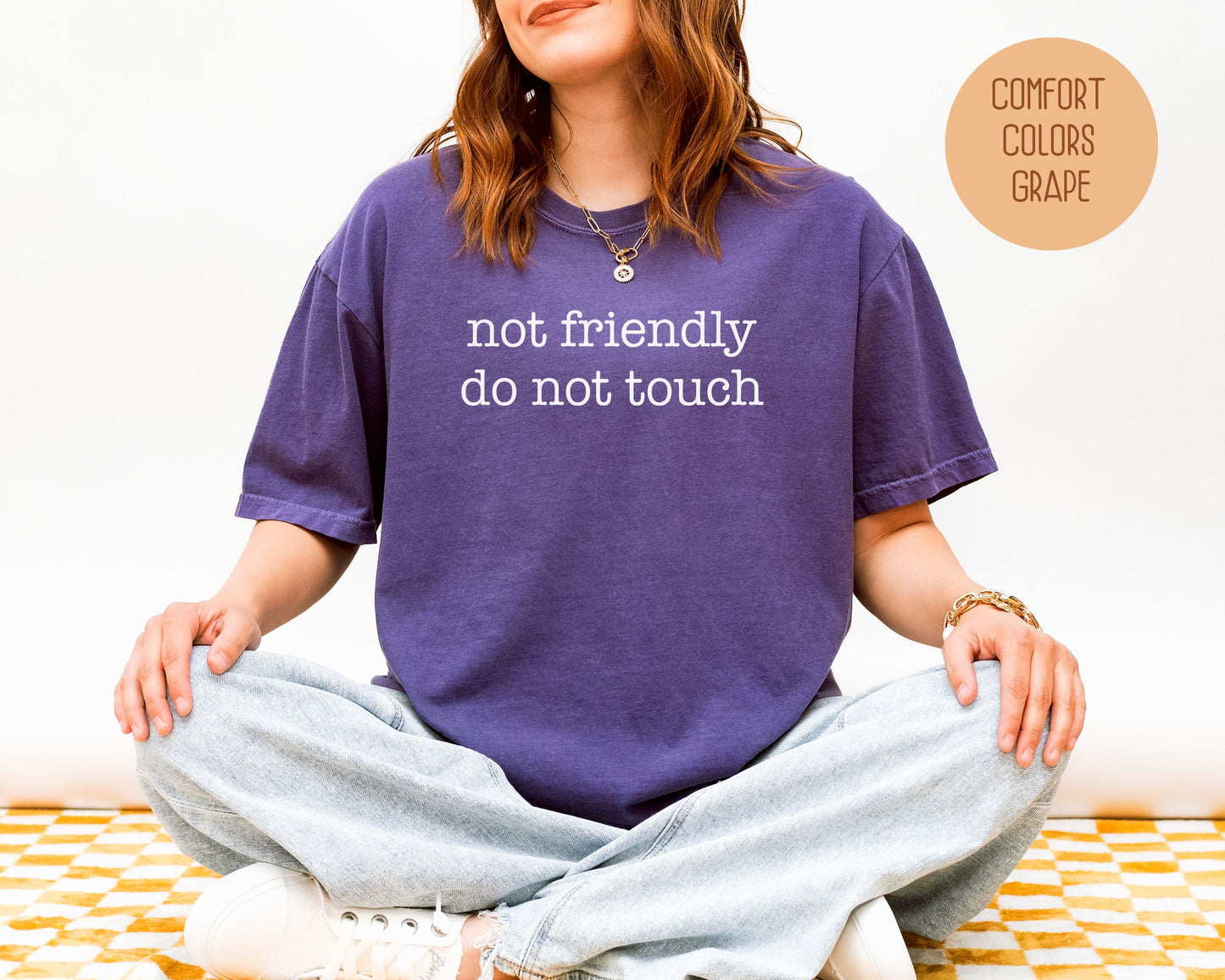 Not Friendly Do Not Touch Comfort Colors Shirt-7