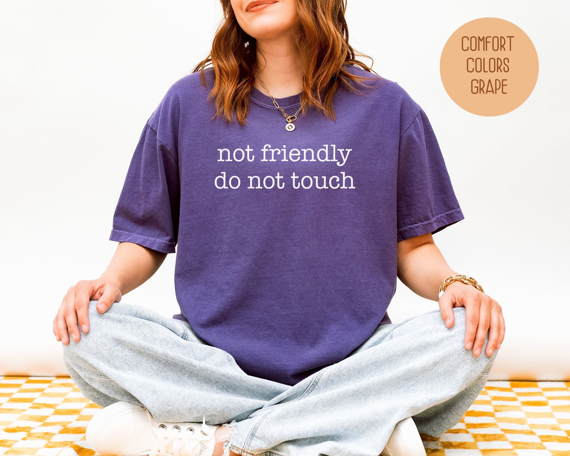 Not Friendly Do Not Touch Comfort Colors Shirt-7