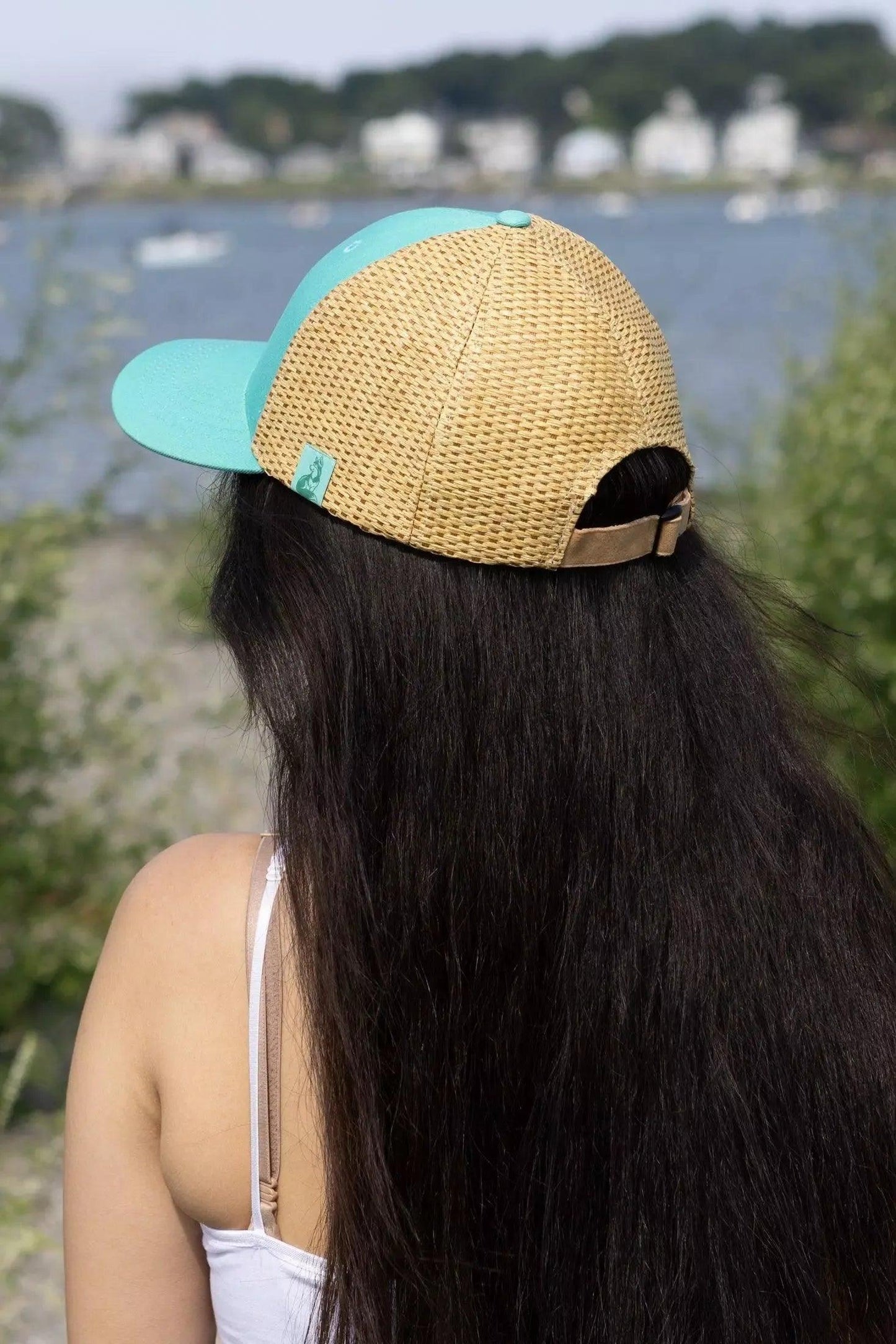 Island Vibes Baseball Cap with Raffia-3