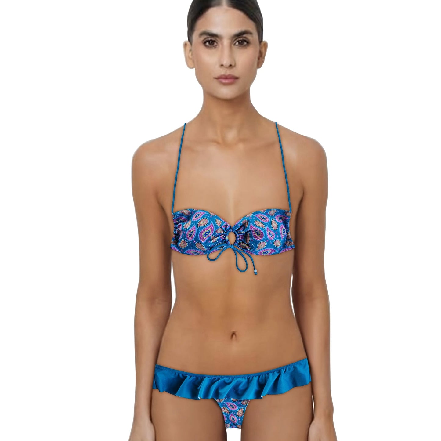 Loco Boutique Paisley Skirted Bikini Bottom