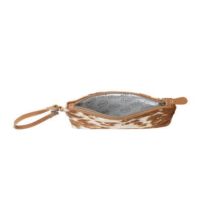 Myra Stardust Pony Western Pouch for Women in brown with foil hairon detail