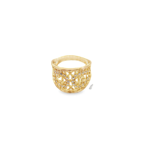 Gold/Rhodium CZ Vintage Ring-1