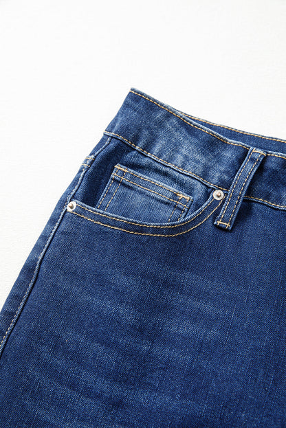Samantha Western Stitch Patched Pocket Bootcut Jeans-4
