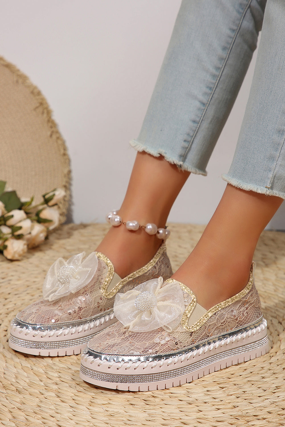 Ayah Breathable Lace Loafer Shoes-2