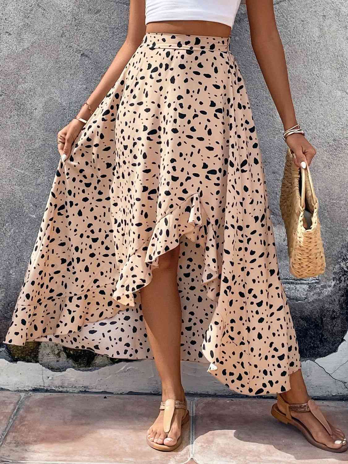 Enia Printed Ruffled Skirt-1