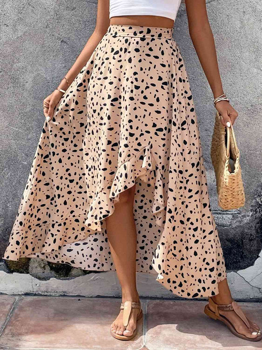 Enia Printed Ruffled Skirt-1