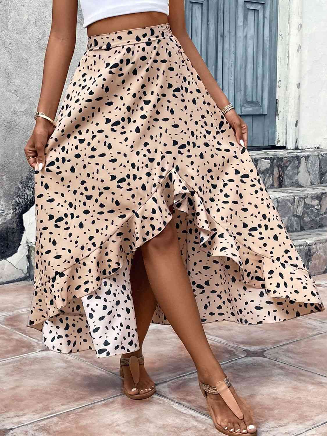 Enia Printed Ruffled Skirt-3
