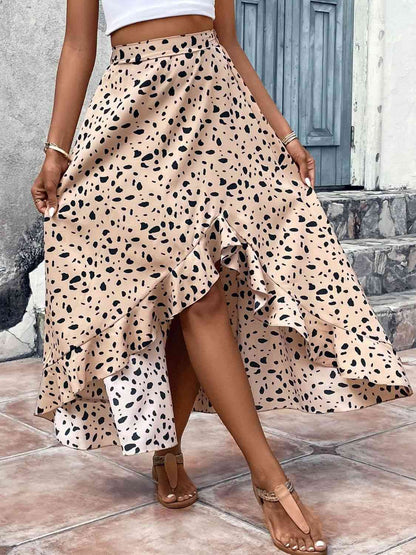 Enia Printed Ruffled Skirt-3