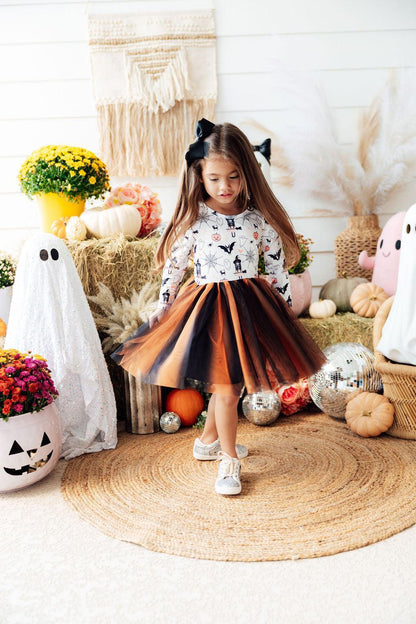 Boo-tiful Halloween L/S Tutu Dress
