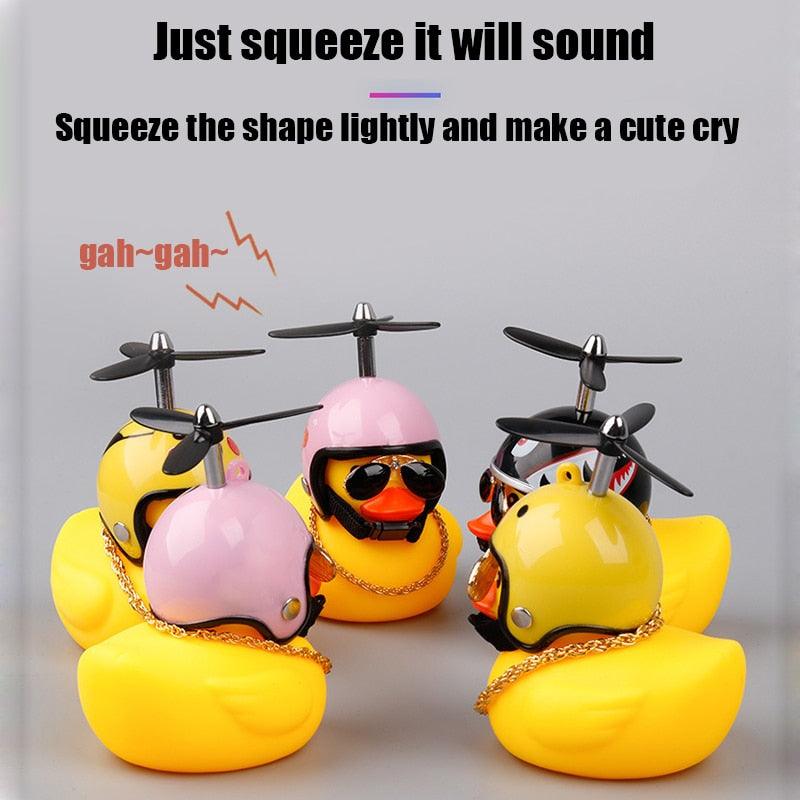 Yellow Duck Bicycle Bell with Luminous Helmet & Horn – Kids Cycling Accessory