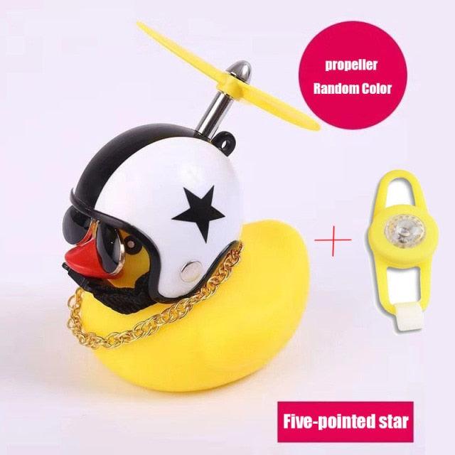 Yellow Duck Bicycle Bell with Luminous Helmet & Horn – Kids Cycling Accessory
