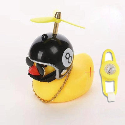 Yellow Duck Bicycle Bell with Luminous Helmet & Horn – Kids Cycling Accessory