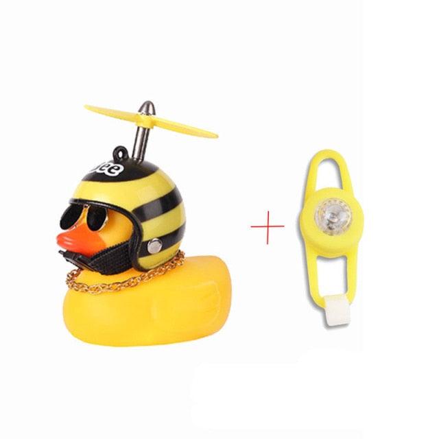 Yellow Duck Bicycle Bell with Luminous Helmet & Horn – Kids Cycling Accessory