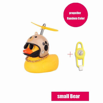 Yellow Duck Bicycle Bell with Luminous Helmet & Horn – Kids Cycling Accessory