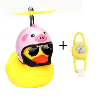 Yellow Duck Bicycle Bell with Luminous Helmet & Horn – Kids Cycling Accessory