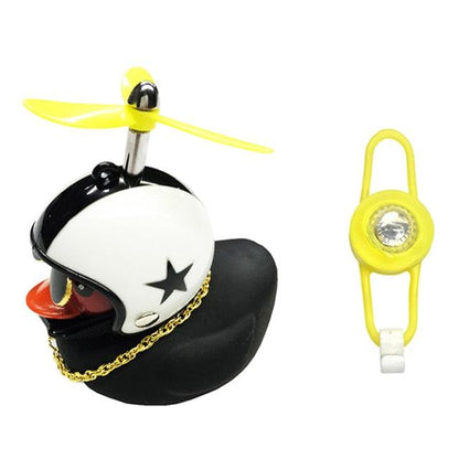 Yellow Duck Bicycle Bell with Luminous Helmet & Horn – Kids Cycling Accessory