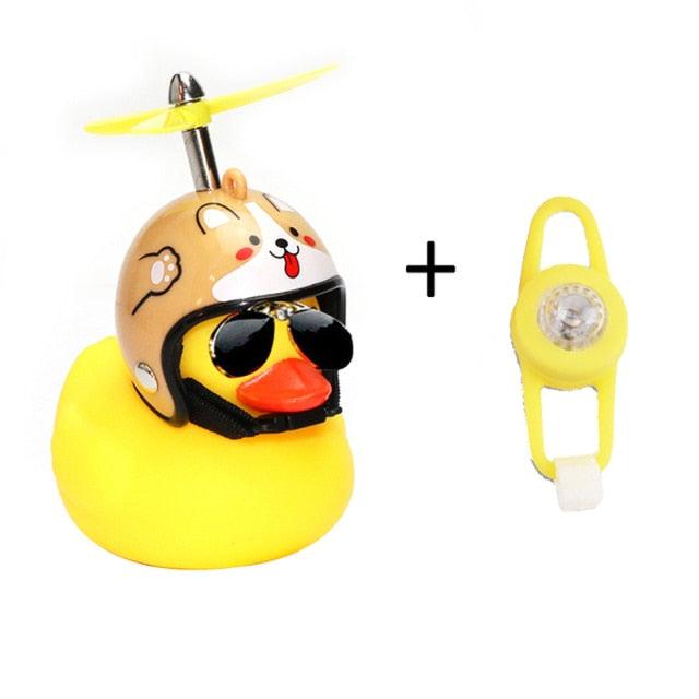 Yellow Duck Bicycle Bell with Luminous Helmet & Horn – Kids Cycling Accessory