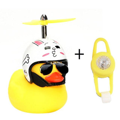 Yellow Duck Bicycle Bell with Luminous Helmet & Horn – Kids Cycling Accessory