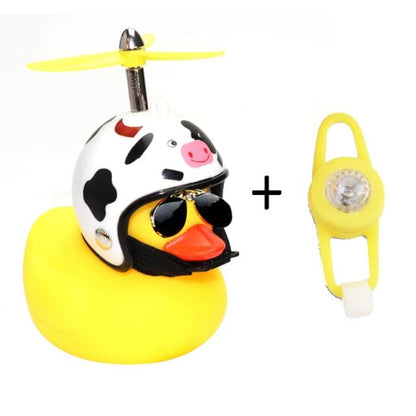 Yellow Duck Bicycle Bell with Luminous Helmet & Horn – Kids Cycling Accessory