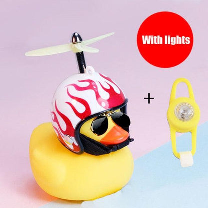 Yellow Duck Bicycle Bell with Luminous Helmet & Horn – Kids Cycling Accessory